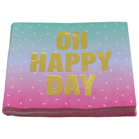 Oh Happy Day Beverage Napkins, 20ct. by Celebrate It™